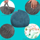 Bean Bag Chair 3Ft Luxurious Faux Rabbit Fur Memory Foam Bean Bag Chairs for Adults/Teens with Filling,Ultra Soft Faux Fur Fabric, Round Fluffy Sofa for Living Room Bedroom College Dorm (Blue) by TinyTreasures Baby Boutique