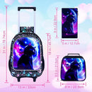 Kids Rolling Backpack for Girls, Roller Wheeled Bookbag - Wheeled Elementary School Bag by TinyTreasures Baby Boutique