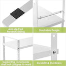 Expandable Cabinet Shelf Organizer Rack, Stackable Kitchen Counter Storage Shelves Stand, Adjustable Height Pantry Shelf Spice Rack (White, 2 Pack) by CozyNest Decor
