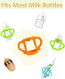 RTMOK Bottle Handles for Dr. Brown's Narrow Baby, Wide-Neck, Removable Easy-Grip Transitional Sippy Cup Handles, 100% Silicone-BPA-Free Material, 4m+ (Blue+Green+Yellow) by TinyTreasures Baby Boutique