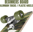 24 inch Rude Boyz Mini Cruiser Skateboard - Aluminium Trucks - Kids Skateboard Ages 5-8 Beginner - Skateboards for Kids by TinyTreasures Baby Boutique
