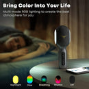 Wireless Bluetooth Karaoke Microphone, 5-in-1 Portable Handheld Mic Speaker with Dynamic RGB Lights, Mini Karaoke Machine for Car Travel Home Party, Music Recording, Duet Singing, Gift for Kids Adults by TinyTreasures Baby Boutique