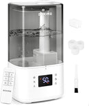 BOXING 6L Warm & Cool Mist Humidifiers for Bedroom, Air Humidfier for Large Room with Remote Control, Auto Mode Perfect for Baby & Plants, Top Fill, Sleep Mode, Timer, Essential Oil Tray, 60H by TinyTreasures Baby Boutique