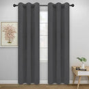 Easy-Going Blackout Curtains for Bedroom, Solid Thermal Insulated Grommet and Noise Reduction Window Drapes, Room Darkening Curtains for Living Room, 2 Panels (34x84 in, Gray) by CozyNest Decor