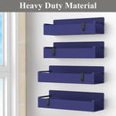 4 Pack Magnetic Spice Rack Organizer for Refrigerator and Oven, Dark Blue Fridge Organizers and Storage for Kitchen by CozyNest Decor