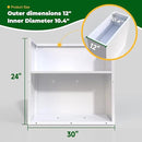 Galvanized Steel Metallic Heavy Planter for Outdoor Plants Metal Outdoor Planter Spliced Flower Box with Partitions for Outside,Indoor,Garden (White, 30 * 12 * 24) by CozyNest Decor
