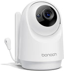 bonoch Add-on Baby Camera Unit for BBM14/BBM16, 1440p HD Video Baby Monitor Camera No WiFi, Security Split-Screen, Auto Night Vision, 4X Zoom, 2-Way Audio, Temperature Sensor, 3 White Noise 3Lullabies by TinyTreasures Baby Boutique