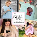 Muslin Nursing Cover for Baby Breastfeeding –with Peekaboo Window -100% Breathable Cotton Privacy Nursing Shawl - Multiuse Apron for Moms by TinyTreasures Baby Boutique