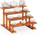 4 Tier Wooden Display Riser Stand Perfume Organizer, Dessert Table Display Set, Solid Wood Food Display Stands for Party, Bamboo Rustic Solid Wood Shelf for Cupcakes, Perfume, Cologne, Spiece by CozyNest Decor