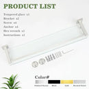 Alise Bathroom Shelf Wall Mounted, Brushed Nickel Large Capacity Glass Shelf for Bathroom, 24 inch by CozyNest Decor