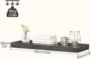 HOOBRO Floating Shelves for Wall, Wall Mounted Shelf Set of 2, 23.6" Hanging Shelf with Invisible Brackets, for Wall in Bathroom, Bedroom, Toilet, Kitchen, Living Room, Office, Charcoal Gray BC60BJ01 by CozyNest Decor