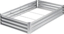 EKX 8x4x1FT Galvanized Raised Garden Bed, Raised Garden Bed Kit-Metal Planter Box Outdoor,Planting for Vegetables, Fruits,Herbs, Flowers-Slive by GreenHaven Gardens