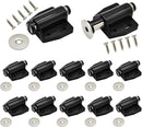 12Pack Magnetic Touch Push to Open Door Latch for Heavy Duty Door Push Release Latch Kitchen Drawer Push Catch Pop Out Latch Kitchen Closet Door Closing (Black) by TinyTreasures Baby Boutique
