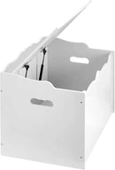 Amazon Basics Kids Toy Box, Wooden Organizer Storage Chest,White, 30" x 18" x 19" by CozyNest Decor