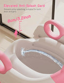Potty Training Seat, Toddler Toilet Seat With Steps, 2 In 1 Toddler Potty Training Toilet With Splash Guard, Anti-Slip Step Stool Soft Mat, Adjust High Potty Seats For Toddlers Kids Boys Girls by TinyTreasures Baby Boutique