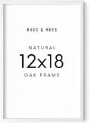 HAUS AND HUES Standalone White Oak Frame Set of 1-12x18 by CozyNest Decor