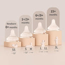Pigeon Silicone Nipple (L) with Latch-On Line, Natural Feel, 6+ Months, 4 Counts by TinyTreasures Baby Boutique