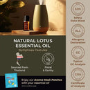 Gya Labs Lotus Essential Oil for Diffuser - 0.34 Fl Oz - 100% Pure Natural Lotus Oil for Skin, Massage, DIY & Candle Making Scent by CozyNest Decor