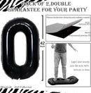 GOER 2 Pcs 42 Inch Black Foil Balloons Number 0 for 10th 20th 30th 40th 50th 60th 70th 80th 90th 100th Birthday Party Supplies Anniversary Decorations by TinyTreasures Baby Boutique
