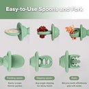 Haakaa Silicone Baby Spoons Self Feeding 6 Months – Baby Utensils with Anti-Choke Astronaut Handle, Easy-Grip, Gum-Friendly, Durable & Safe – Baby Spoons for BLW & First Stage Feeding by TinyTreasures Baby Boutique