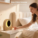 Sunrise Alarm Clock, White Noise Machine & Meteor Moonlight - 10 Soothing Sounds, Dual Alarms, 30/60/90min Timer, Easy Snooze - Bedroom Gift for Insomnia Adults/Women - Wood by TinyTreasures Baby Boutique