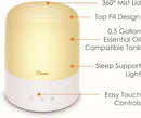 Crane Top Fill Mini Humidifier for Bedroom and Nursery 3-in-1 Essential Oil Diffuser Sleep Light 0.5 Gallon Baby Humidifier by TinyTreasures Baby Boutique