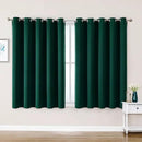 ChrisDowa Blackout Curtains 70 inches Wide for Bedroom - 2 Panels Set Extra Wide Grommet Thermal Insulated Room Darkening Curtains for Living Room (Forest Green, 70 x 63 Inch) by CozyNest Decor
