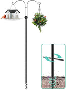Mrcrafts Bird Feeder Hook for Outdoor, 82 Inch Hevy Duty Bird Feeder Poles, Bird Feeder Stand Station, Garden Hook for Hanging Plants, Lanterns, Hummingbird Feeders by GreenHaven Gardens