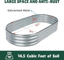 LINEX Galvanized Raised Garden Bed 6x3x1 ft, Metal Raised Garden Beds Outdoor Planter Boxes Clearance for Gardening Vegetables Flowers Herbs Above Ground by GreenHaven Gardens