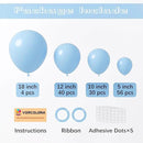 130pcs Light Blue Balloons Different Sizes 18" 12" 10" 5" Baby Blue Balloons for Boys Girls Birthday Baby Shower Gender Reveal Wedding Children's Day Decorations by CozyNest Decor