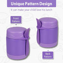 10oz Soup Thermo for Hot Food Kids,Lunch Thermo Kids Food Jar with Spoon Hot Insulated Food Containers,Leak Proof Stainless Steel Wide Mouth Lunch Food Thermo Jar for School(Purple) by TinyTreasures Baby Boutique
