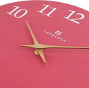 Lafocuse 12 Inch Silent Pink Wall Clock Battery Operated for Living Room Decor, Simple Minimalist Wooden Kids Pink Clock for Girls Bedroom Office by CozyNest Decor