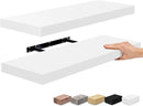 Sorbus Floating Shelves for Wall - 24" Bathroom Shelves, Wall Decor for Bedroom, Kitchen, Living Room, Home Decor & Book Storage - Mounted Floating Shelf with Invisible Brackets (White, 2 Pack) by CozyNest Decor