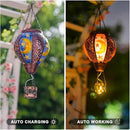 Solar Hot Air Balloon Lantern with Flame Flickering LED Metal Star Moon Hot Air Balloon Solar Lantern Outdoor Waterproof Hanging Outdoor Light for Garden,Yard,Porch Mother Day Gift for Women by GreenHaven Gardens