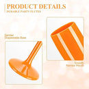 XUWAIDSGN Acrylic Champagne Flutes Toasting Glasses Unbreakable Mimosa Bar Reusable Wine Glasses Vintage Champagne Flutes Stemmed Drinking Cups 5.4 OZ for Christmas Birthday (10, Orange) by CozyNest Decor