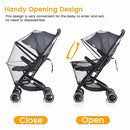 Orzbow Universal Mosquito Net for Stroller, Baby Bug Net with Two-Way Zippers & Storage Bag, Breathable & Foldable Mosquito Nets for Strollers, Car Seat, Bassinet, Cradle, Portable Mini Crib, Black by TinyTreasures Baby Boutique