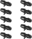 10PCS 5/16 Inch Irrigation Fittings For (5/16" ID X0.43-0.47" OD) Tubing- 1/4 inch Irrigation Tubing, Anti-Drop Locked Barbed Reducing Tee For Drip Hose (BLACK) by GreenHaven Gardens