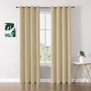 ChrisDowa Blackout Curtains 72 inches Long for Bedroom - 2 Panels Set Grommet Thermal Insulated Room Darkening Curtains for Living Room (Biscotti Beige, 52 x 72 Inch) by CozyNest Decor