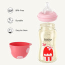 YOHKOH PPSU Baby Bottle Wide Neck, Newborn Anti-Colic Baby Bottle with Natural Response Nipple, Streamlined Body, Easy to Clean (8.8oz (Pack of 4), Red) by TinyTreasures Baby Boutique