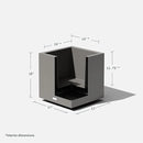 Veradek Block Series Cube Plastic Planter - Large Square Planter for Indoor or Outdoor Patio/Garden | Durable All-Weather Use with Drainage Holes | Modern Décor for Tall Plants, Trees, Flowers by GreenHaven Gardens