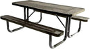 Heavy-Duty Portable Outdoor Picnic Table, Thermoplastic Coated Expanded Metal Commercial-Grade Patio Dining Furniture Made in America (6ft Rectangular, Textured Gold Vein) by GreenHaven Gardens
