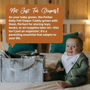 Parker Baby Co. Diaper Caddy - Nursery Storage Bin and Car Organizer for Diapers and Baby Wipes - Gray, Large by CozyNest Decor