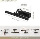 Battery Operated Picture Lights for Wall Black Art Light Wireless Gallery Lights with Timer and Remote 12 Inch 2W Warm White by CozyNest Decor