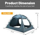 SUNYRISY Bed Canopy Full Size, Indoor Dream Tent for Adults and Kids, 3 Doors Breathable Portable, 80% Blackout Private Space Sleeping by CozyNest Decor
