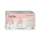 Zip Top Reusable 100% Platinum Silicone Breast Milk Storage, Made in the USA - Bag Set of 6 + Freezer Tray by TinyTreasures Baby Boutique