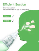 Baby Nasal Aspirator, Electric Nose Sucker with 5 Levels Suction, Soothing Light & Nursery Rhymes (Green) by TinyTreasures Baby Boutique