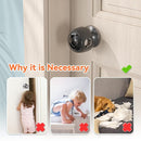 SAFELON 4 Pcs Transparent Safety Door Knob Covers for Toddler, Childproof Door Locks, Easy to Install (Clear-Black) by TinyTreasures Baby Boutique
