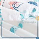 PERFEMET 4 Pcs Toddler Bedding Set Ocean Themed Toddler Comforter for Girl Soft Reversible Under Sea Animals White Toddler Bed in A Bag for Boys Girls(White, Whales) by TinyTreasures Baby Boutique