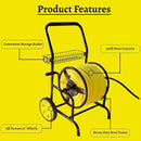 Heavy Duty Hose Cart with Wheels – Garden Hose Holder, Hose Reels for Outside, Metal Hose Reel Cart, 200ft Capacity by GreenHaven Gardens