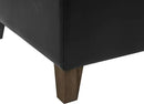 Adeco Faux Leather Storage Ottoman Bench with Solid Wood Legs, 17.7" Square Black PU Cube Foot Stool, Upholstered Button Tufted Vanity Chair with Hinged Lid for Living Room, Bedroom, Dorm by CozyNest Decor